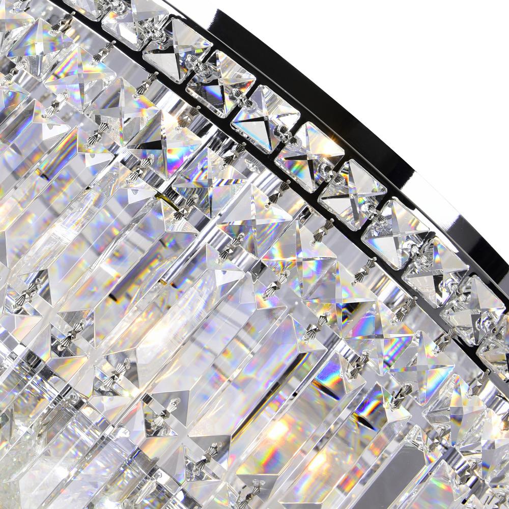 Colosseum 10 Light Flush Mount With Chrome Finish