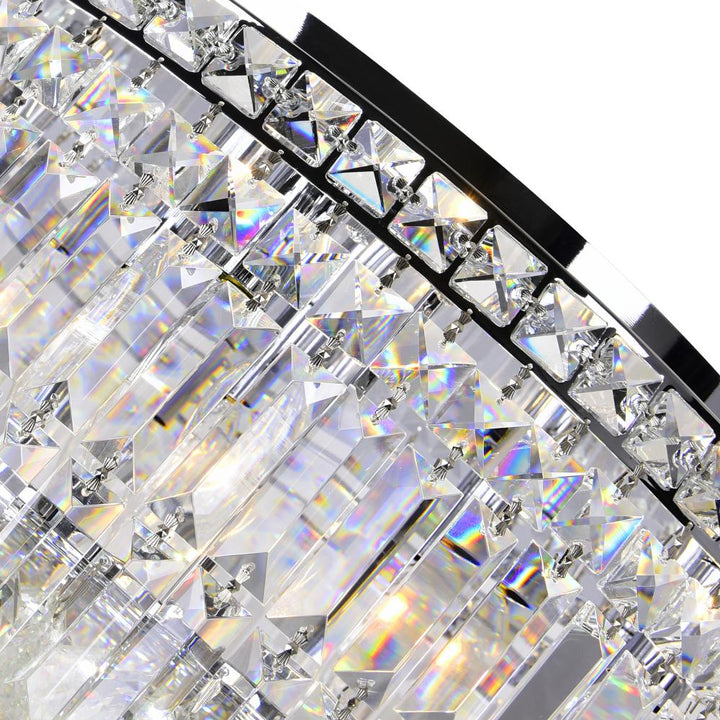 Colosseum 10 Light Flush Mount With Chrome Finish