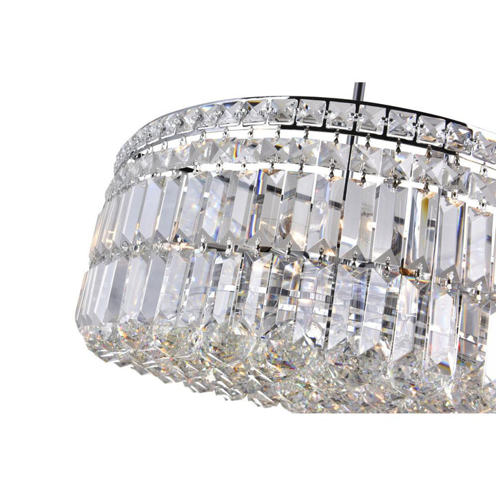 Colosseum 8 Light Down Chandelier With Chrome Finish