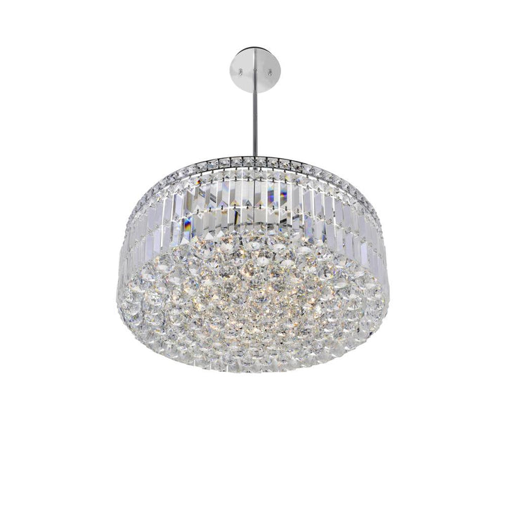 Colosseum 10 Light Down Chandelier With Chrome Finish