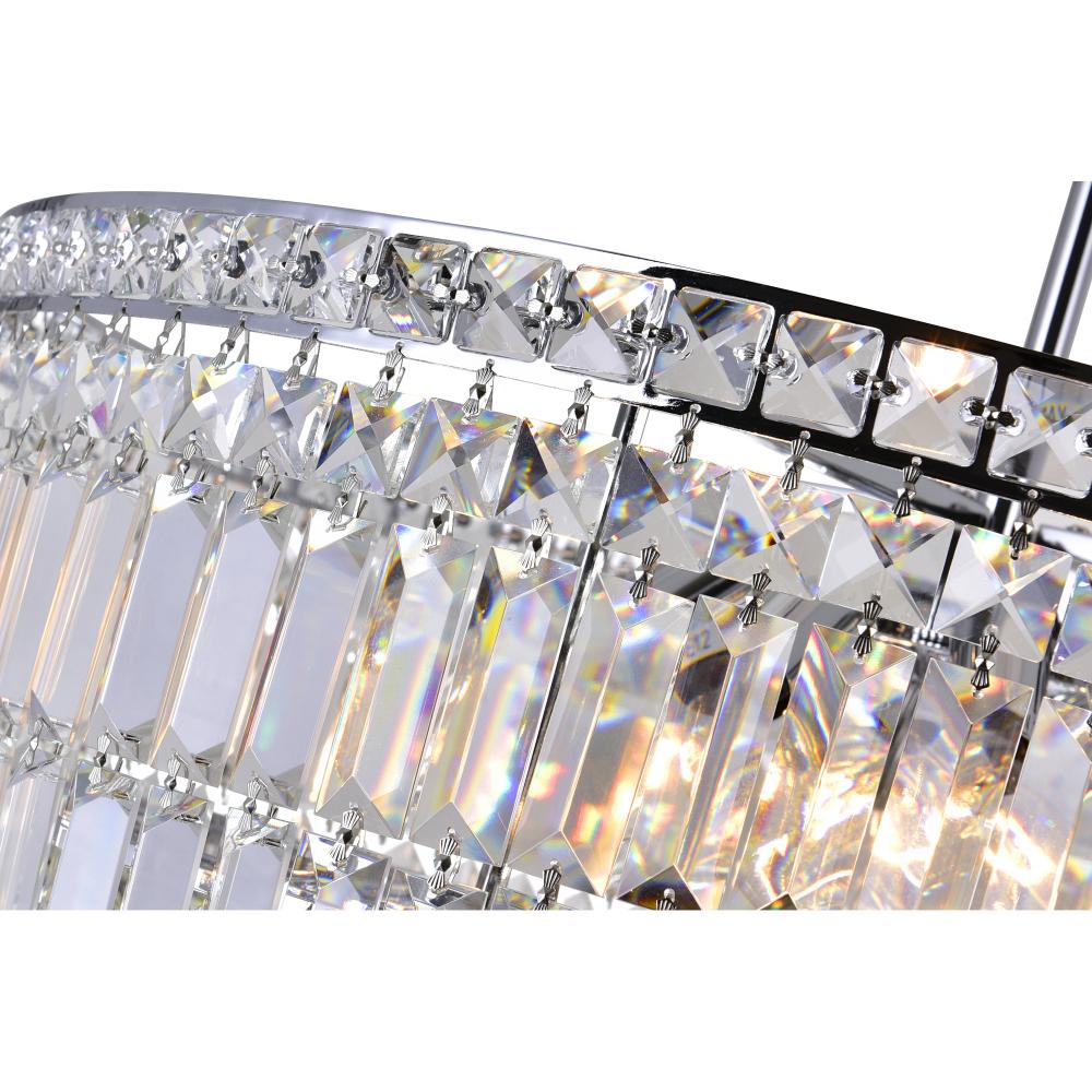 Colosseum 10 Light Down Chandelier With Chrome Finish