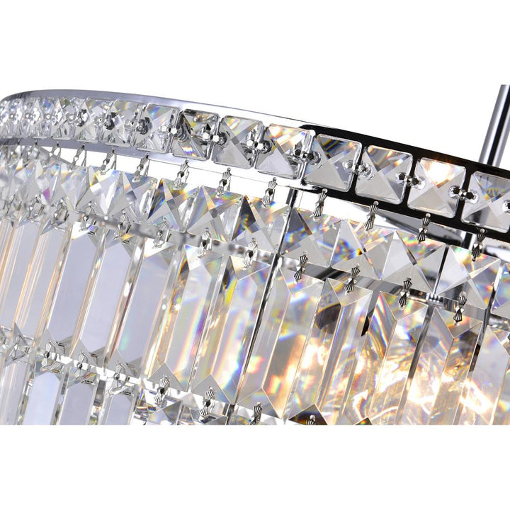 Colosseum 10 Light Down Chandelier With Chrome Finish