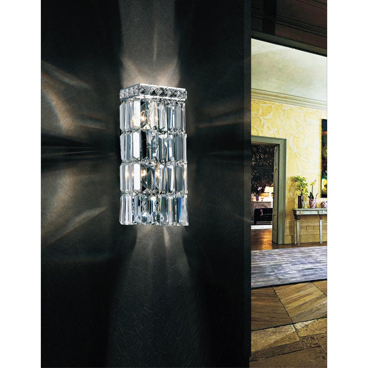Colosseum 2 Light Bathroom Sconce With Chrome Finish