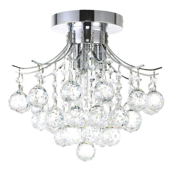 Princess 3 Light Flush Mount With Chrome Finish