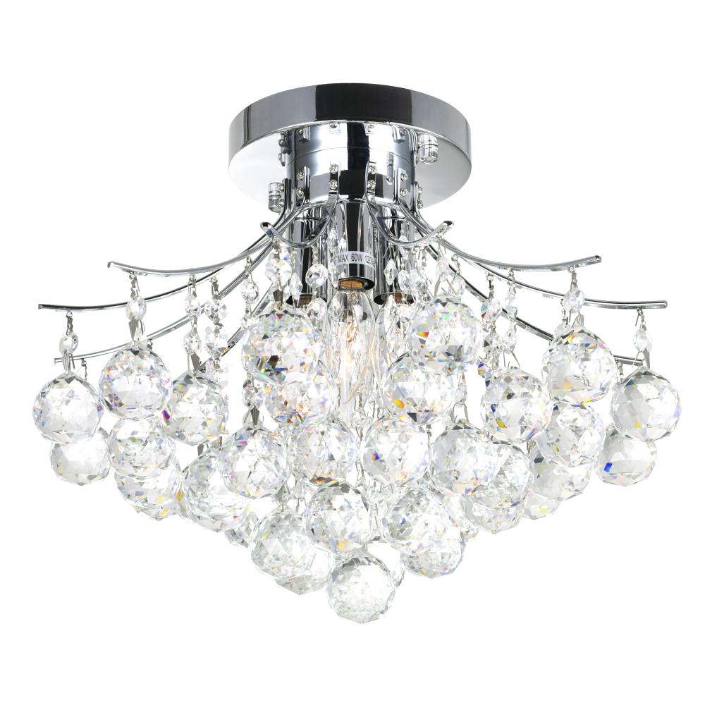Princess 4 Light Flush Mount With Chrome Finish