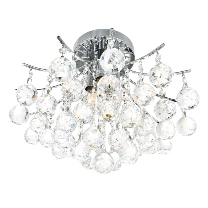 Princess 4 Light Flush Mount With Chrome Finish