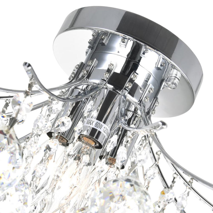 Princess 4 Light Flush Mount With Chrome Finish
