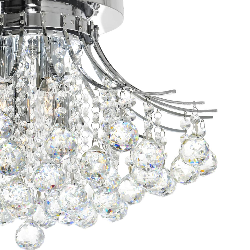 Princess 6 Light Flush Mount With Chrome Finish
