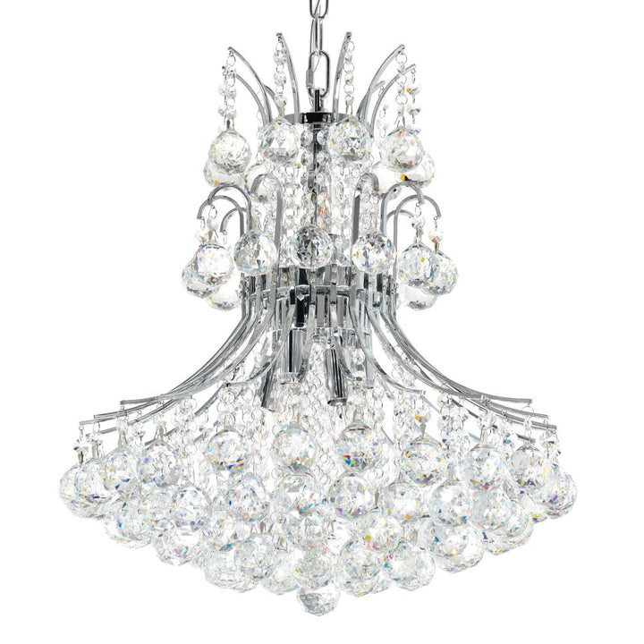 Princess 8 Light Down Chandelier With Chrome Finish