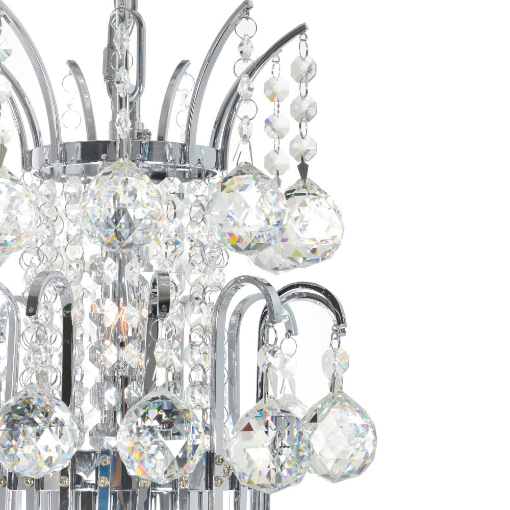 Princess 8 Light Down Chandelier With Chrome Finish