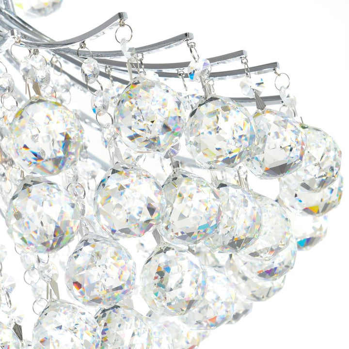 Princess 8 Light Down Chandelier With Chrome Finish