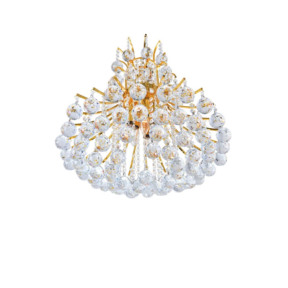 Princess 8 Light Down Chandelier With Gold Finish
