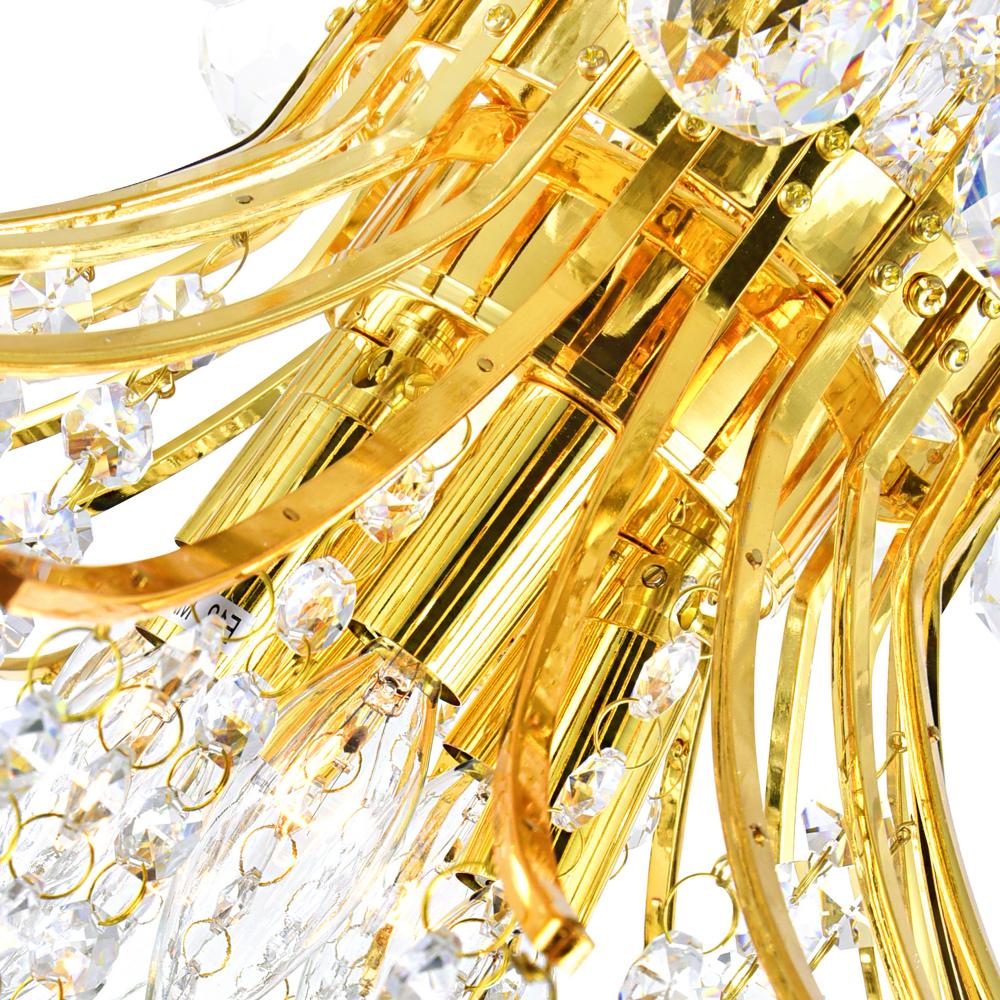 Princess 10 Light Down Chandelier With Gold Finish