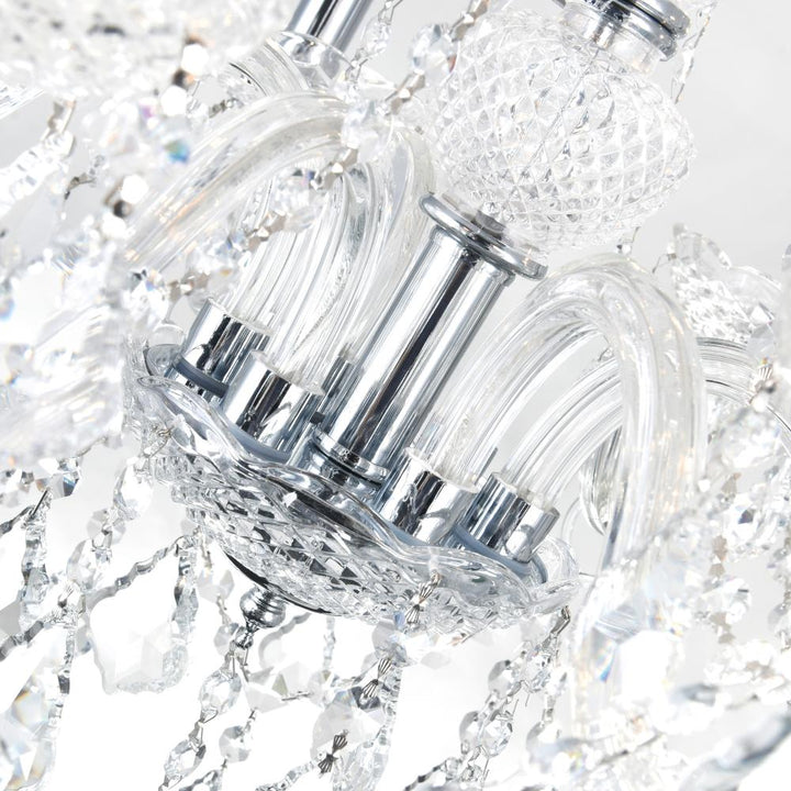 Princeton 6 Light Down Chandelier With Chrome Finish