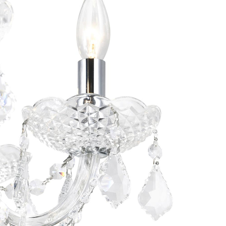 Princeton 6 Light Down Chandelier With Chrome Finish