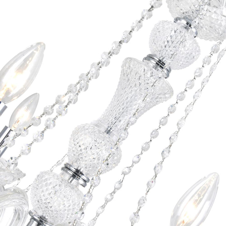 Princeton 6 Light Down Chandelier With Chrome Finish