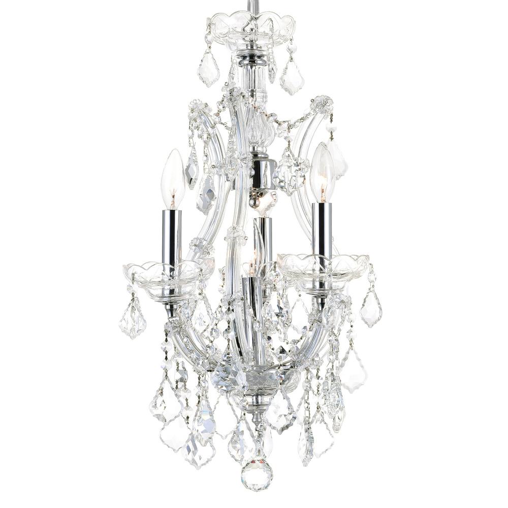 Maria Theresa 4 Light Up Mini Chandelier With Chrome Finish