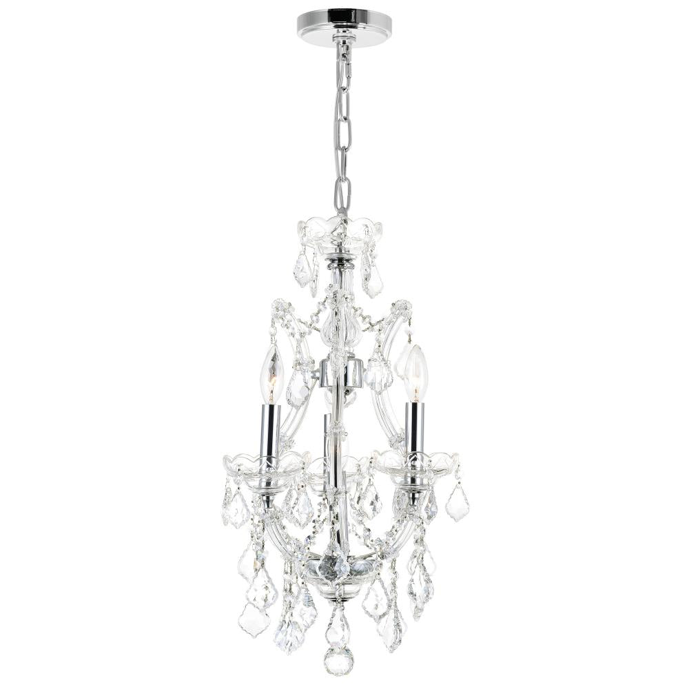 Maria Theresa 4 Light Up Mini Chandelier With Chrome Finish