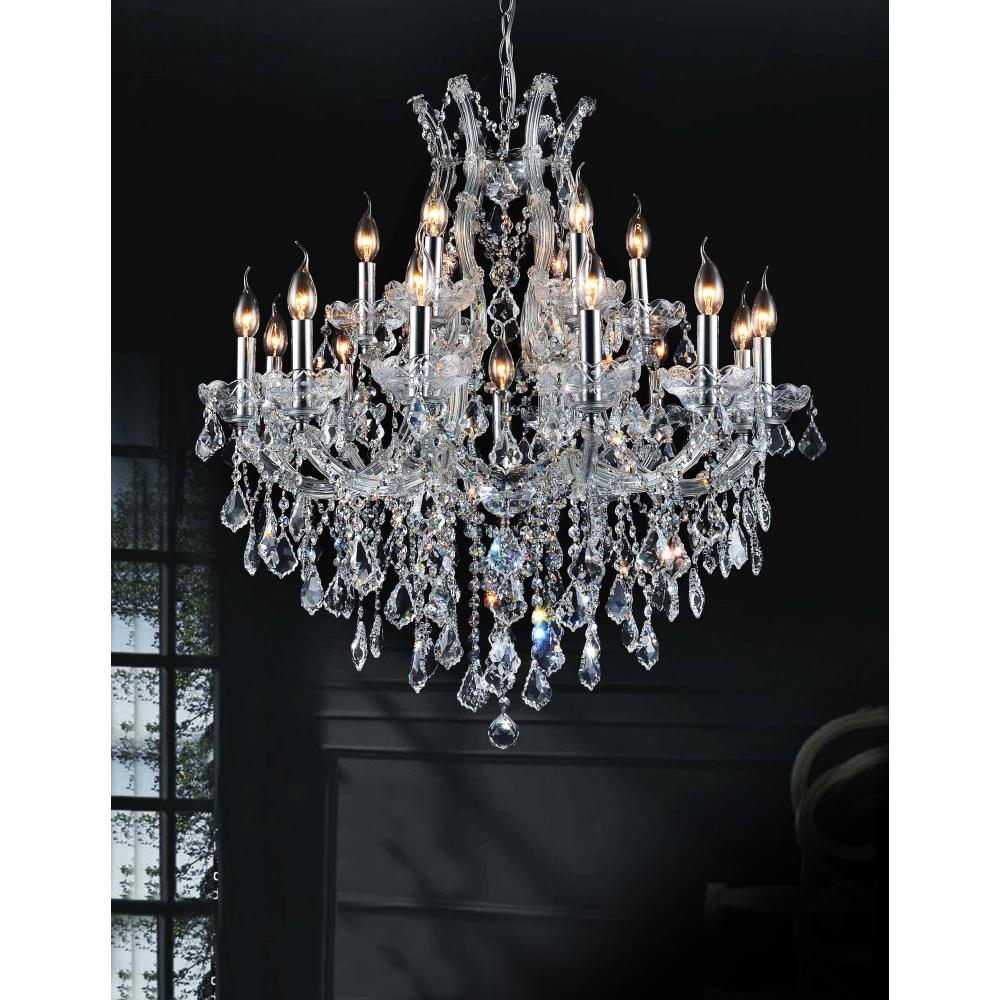 Maria Theresa 19 Light Up Chandelier With Chrome Finish