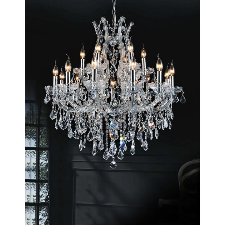 Maria Theresa 19 Light Up Chandelier With Chrome Finish