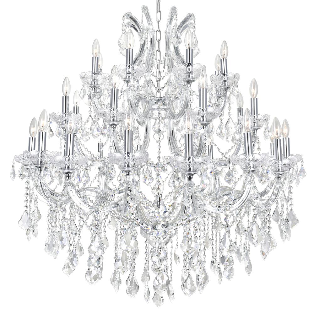Maria Theresa 33 Light Up Chandelier With Chrome Finish