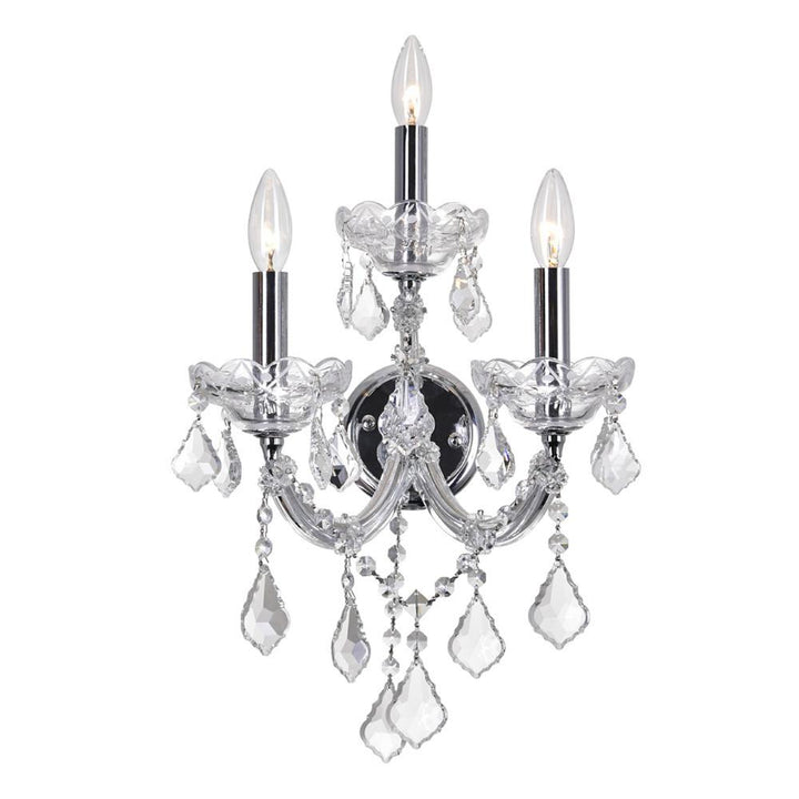 Maria Theresa 3 Light Wall Sconce With Chrome Finish