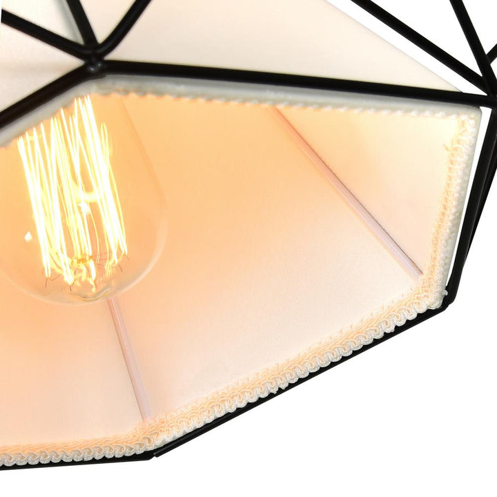 Diamond 1 Light Down Pendant With Black Finish