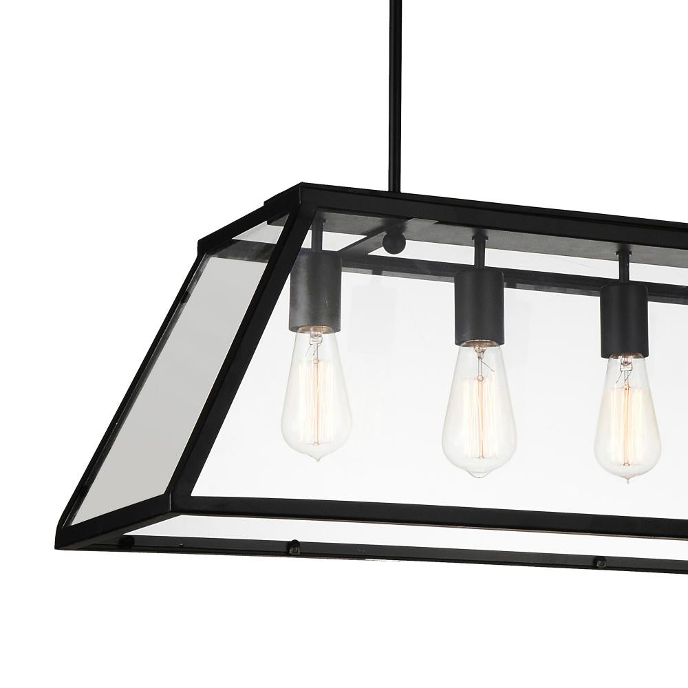 Alyson 5 Light Down Chandelier With Black Finish