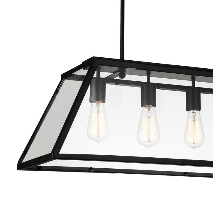 Alyson 5 Light Down Chandelier With Black Finish