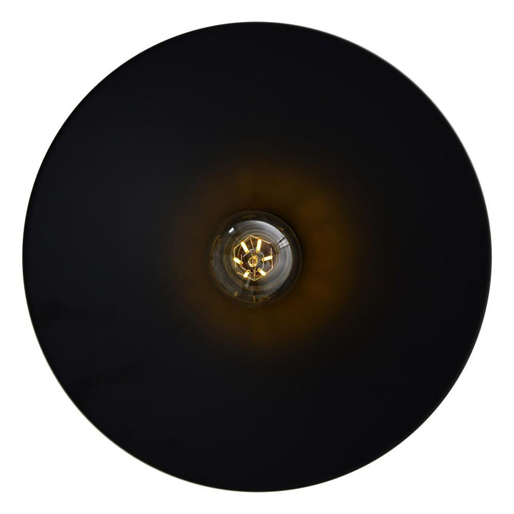 Brave 1 Light Flush Mount With Black Finish