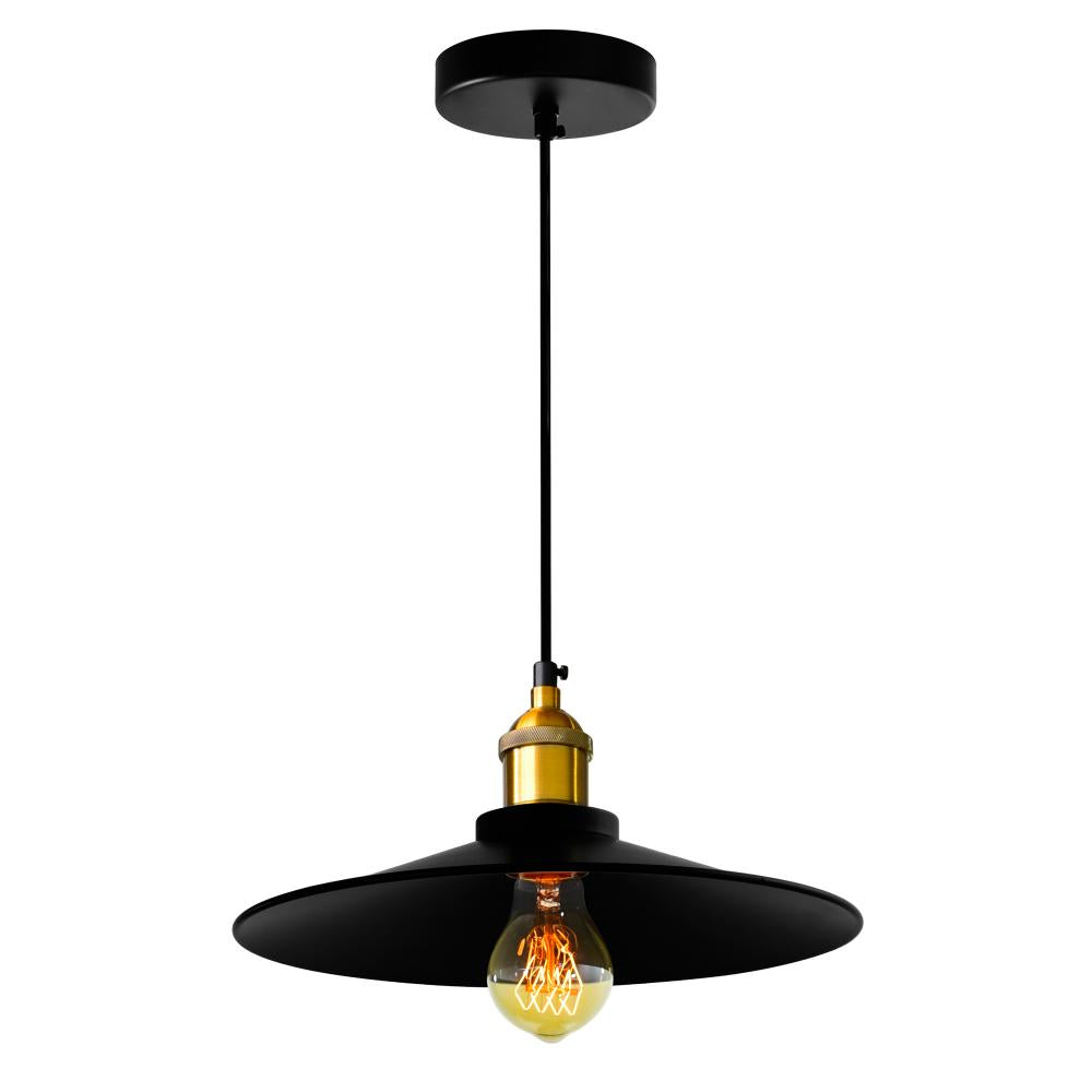 Brave 1 Light Down Mini Pendant With Black Finish