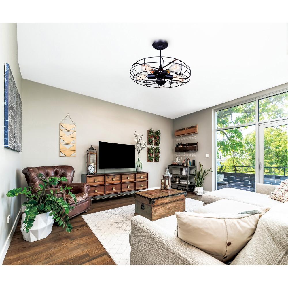 Pamela 5 Light Flush Mount With Black Finish