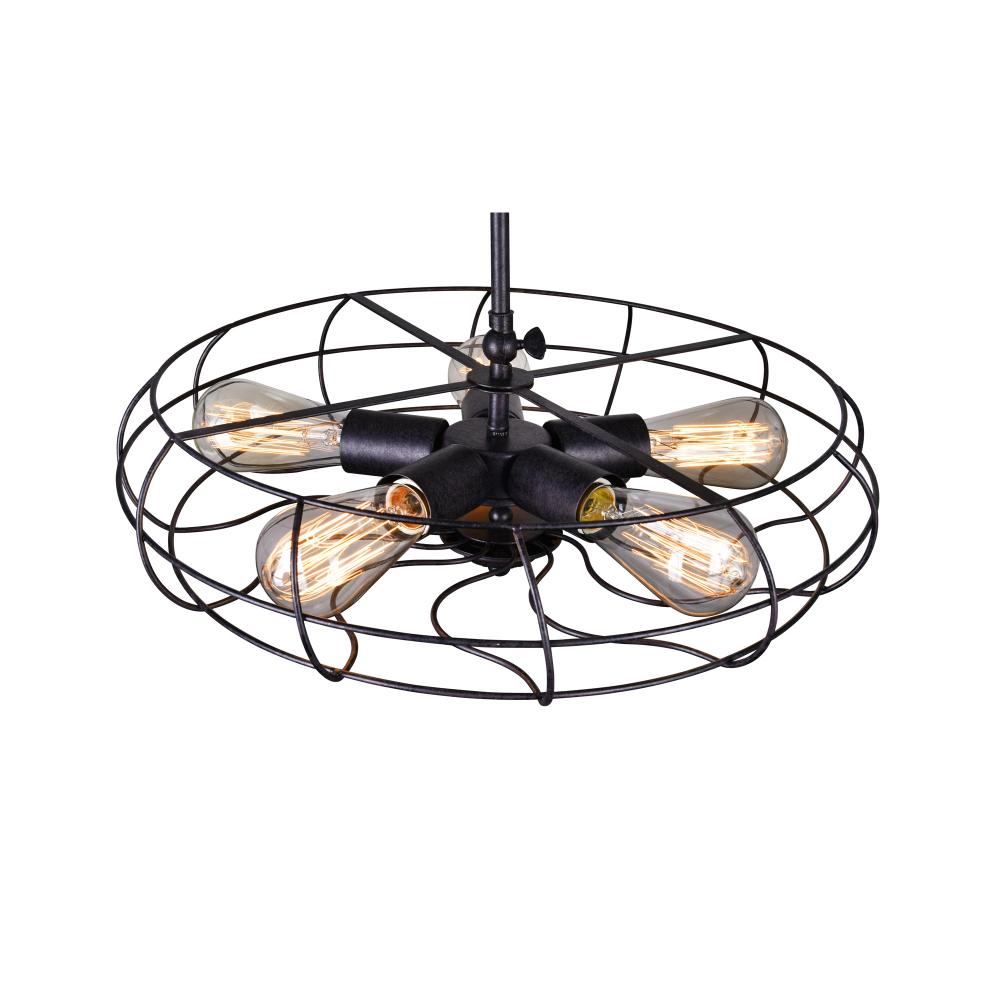 Pamela 5 Light Flush Mount With Rust Finish