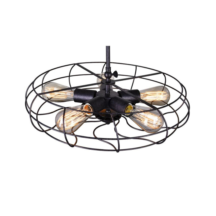 Pamela 5 Light Flush Mount With Rust Finish