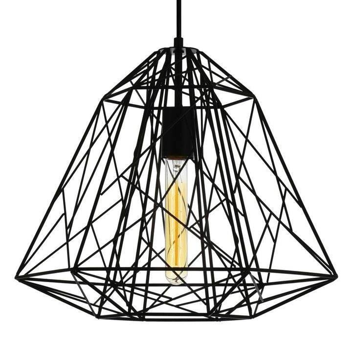 Bagheera 1 Light Down Pendant With Black Finish