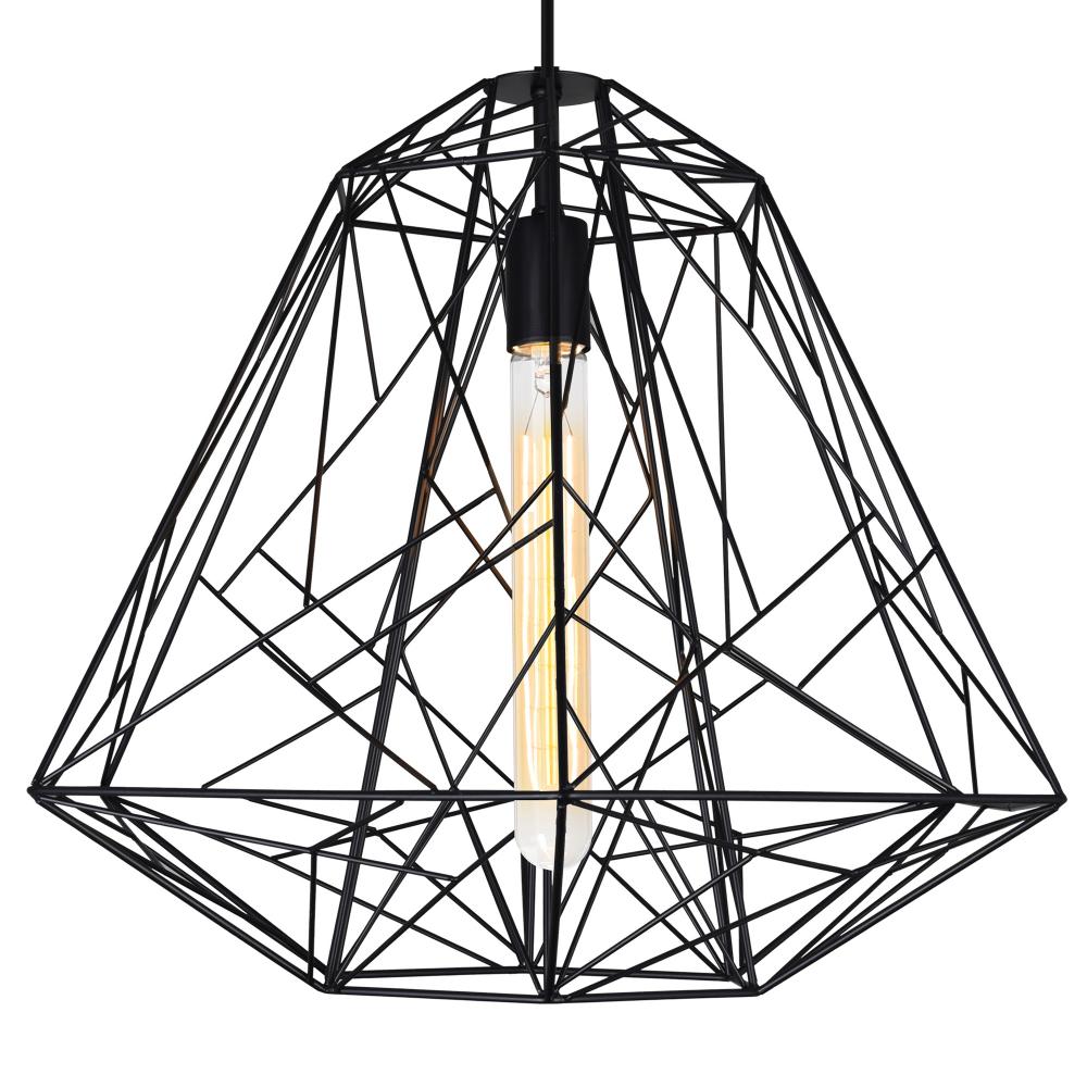 Bagheera 1 Light Down Pendant With Black Finish