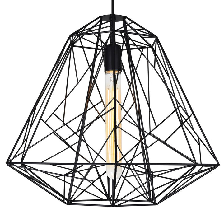 Bagheera 1 Light Down Pendant With Black Finish