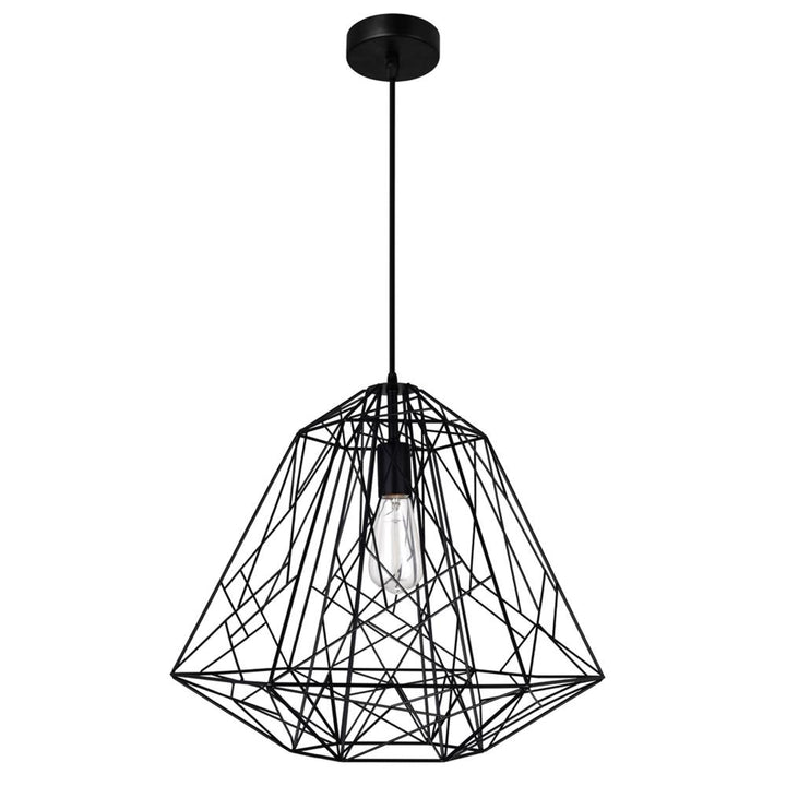 Bagheera 1 Light Down Pendant With Black Finish