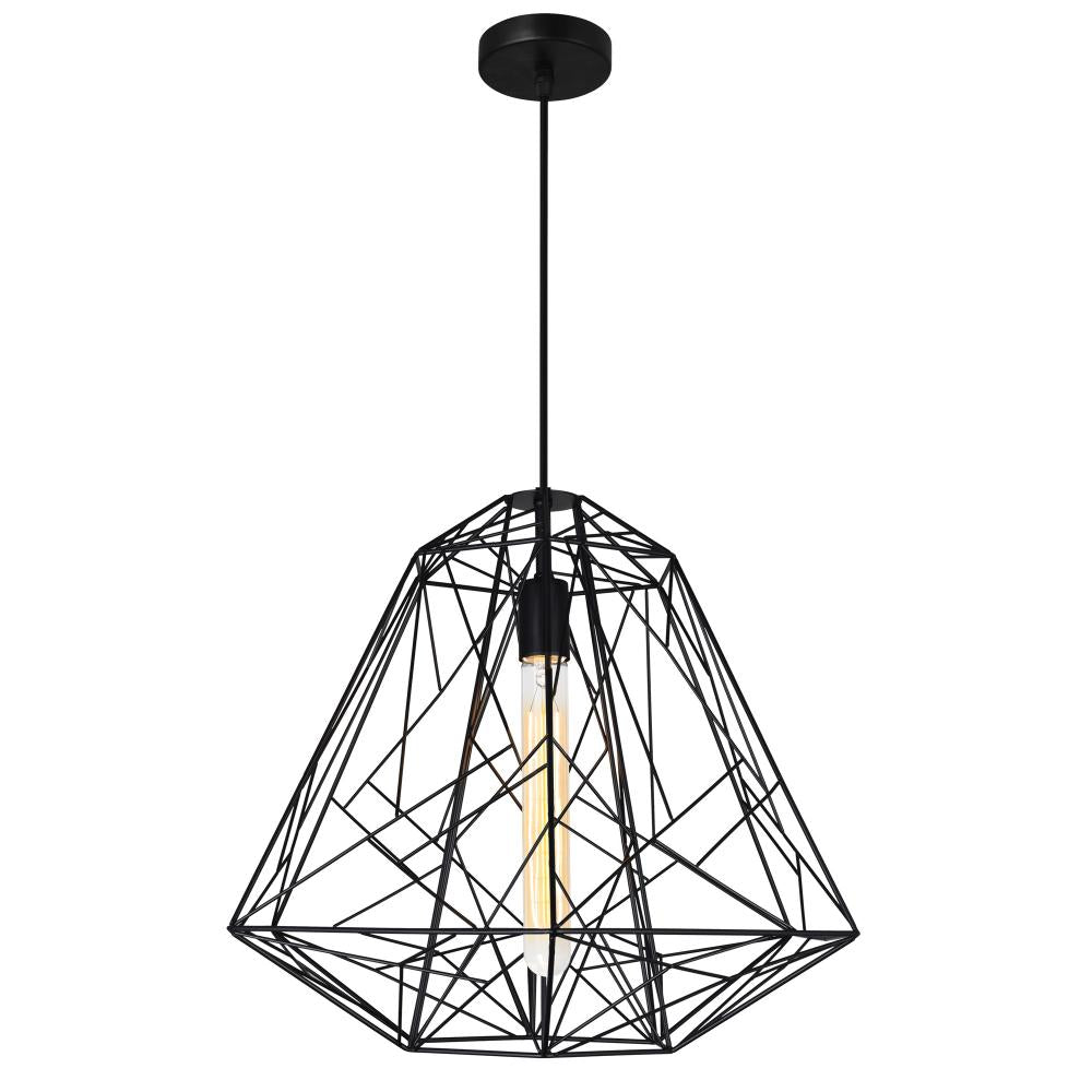 Bagheera 1 Light Down Pendant With Black Finish