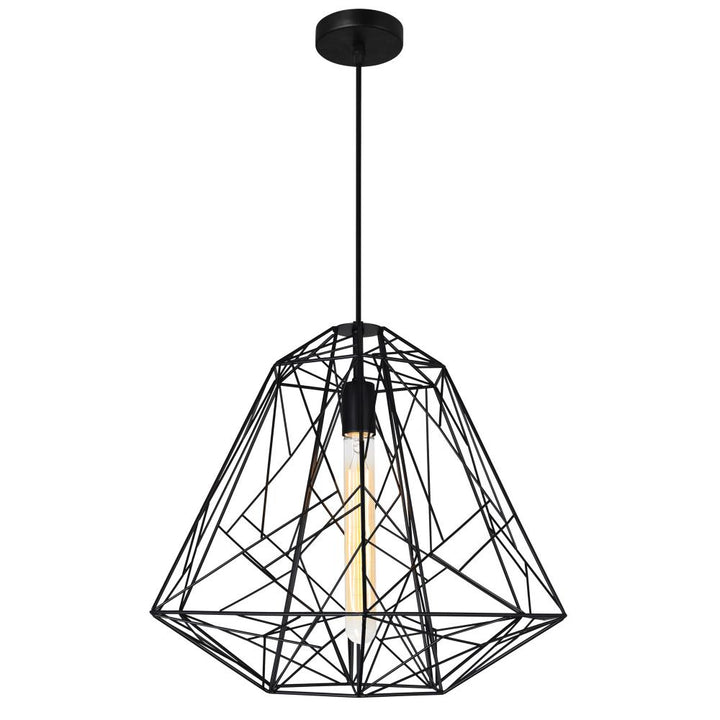 Bagheera 1 Light Down Pendant With Black Finish