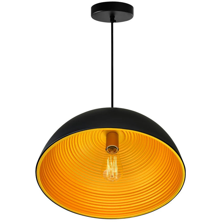 Modest 1 Light Down Pendant With Black Finish