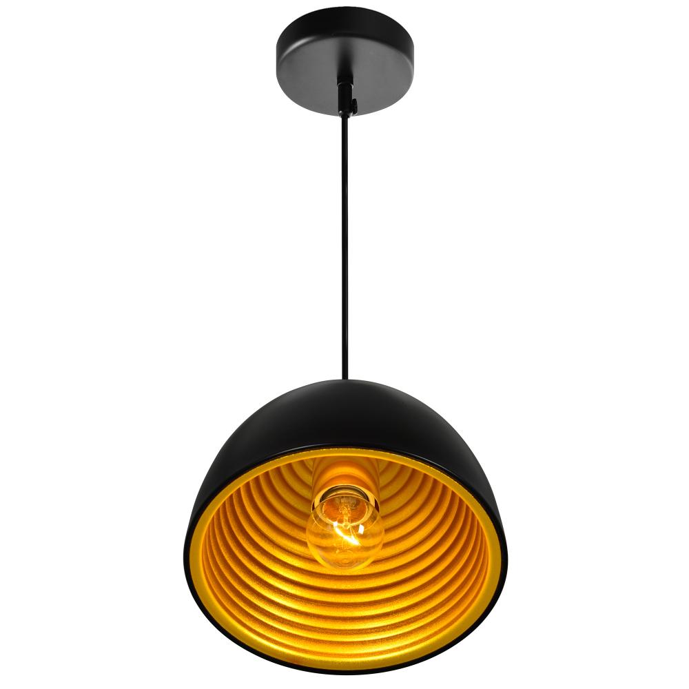 Modest 1 Light Down Mini Pendant With Black Finish