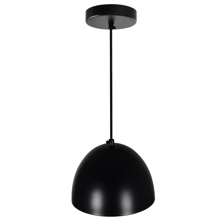 Modest 1 Light Down Mini Pendant With Black Finish