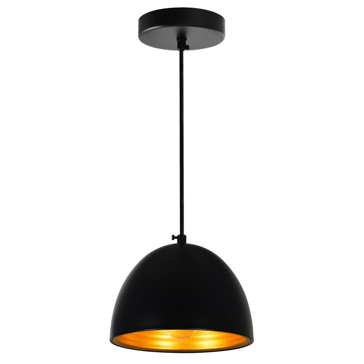 Modest 1 Light Down Mini Pendant With Black Finish