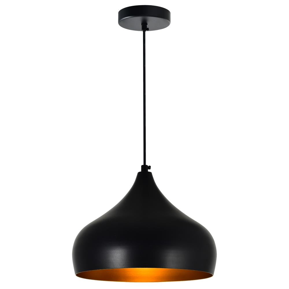Dynamic 1 Light Down Pendant With Black Finish