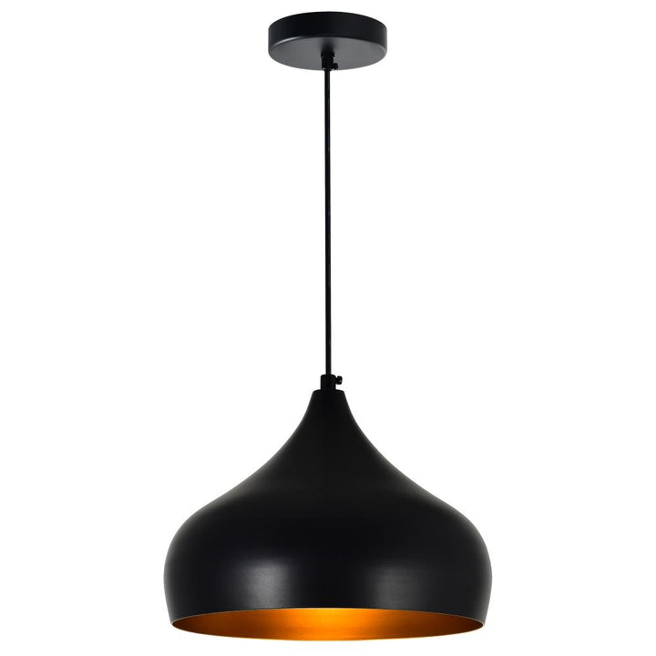 Dynamic 1 Light Down Pendant With Black Finish