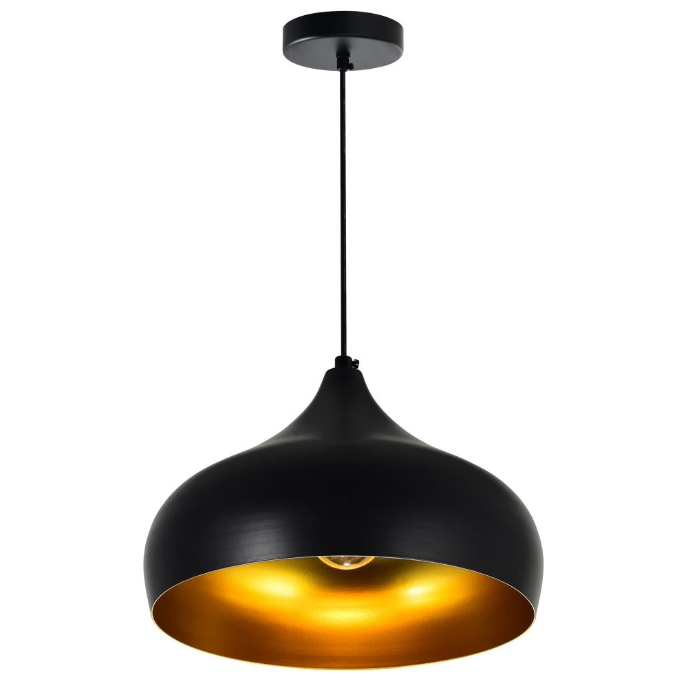 Dynamic 1 Light Down Pendant With Black Finish