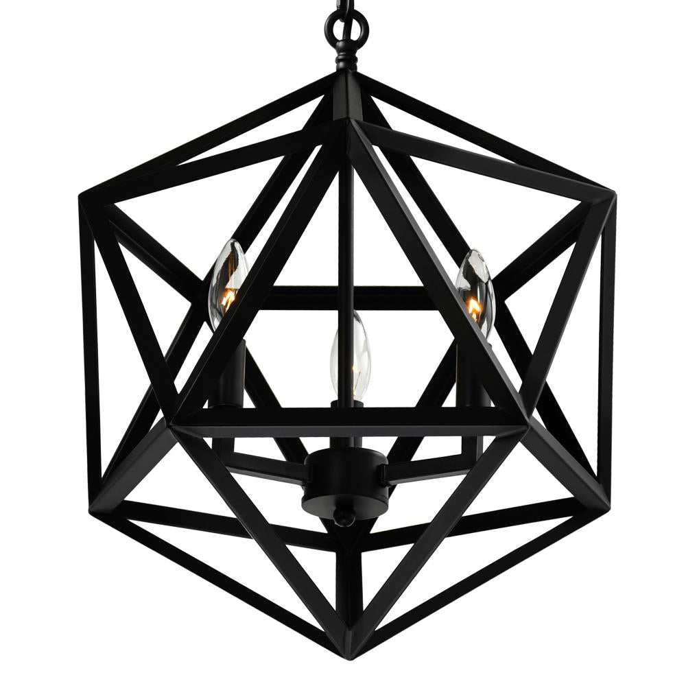 Amazon 3 Light Up Pendant With Black Finish