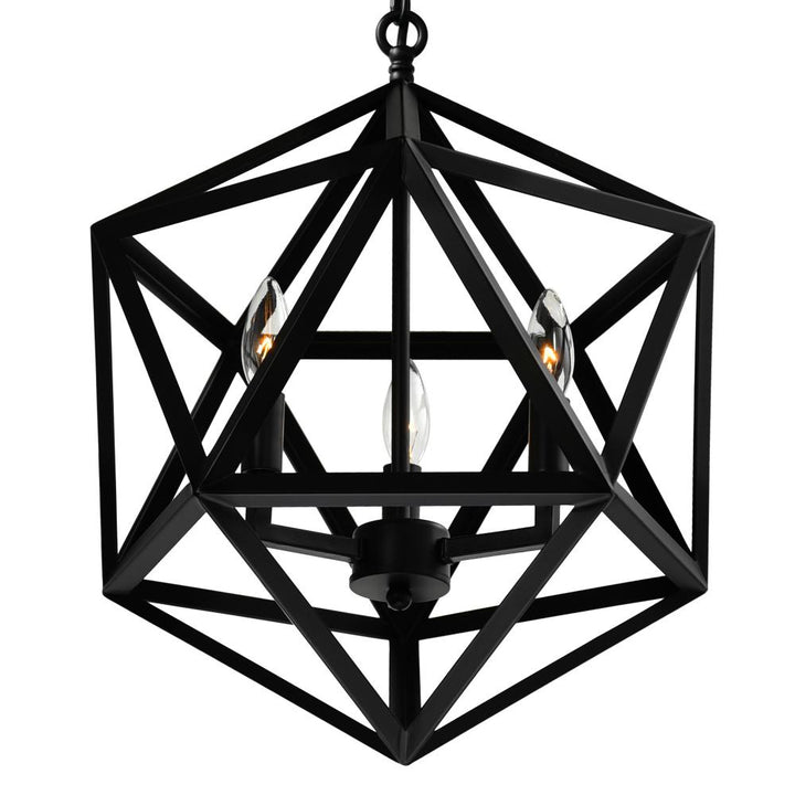 Amazon 3 Light Up Pendant With Black Finish