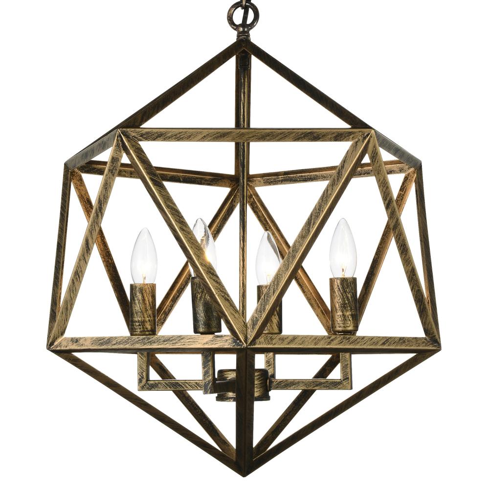Amazon 4 Light Up Pendant With Antique forged copper Finish